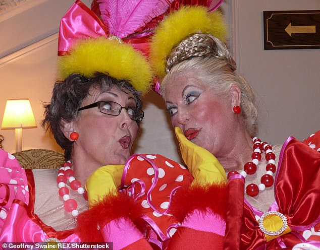 Aggie revealed things came to a head in January 2008, when the pair had such an explosive row starring in a Cinderella pantomime (pictured) that they then didn't share a civil word