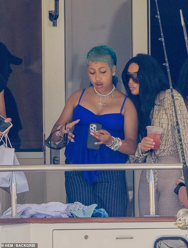 North rang in her birthday with her blue hair - a look her aunt Kylie Jenner famously rocked a few years ago during her King Kylie era
