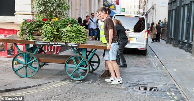 The Killing Eve star, 32, risked getting a Westminster traffic penalty after Adelphi Theatre staff removed obstacles to give her and her two-vehicle entourage special access into a restricted area