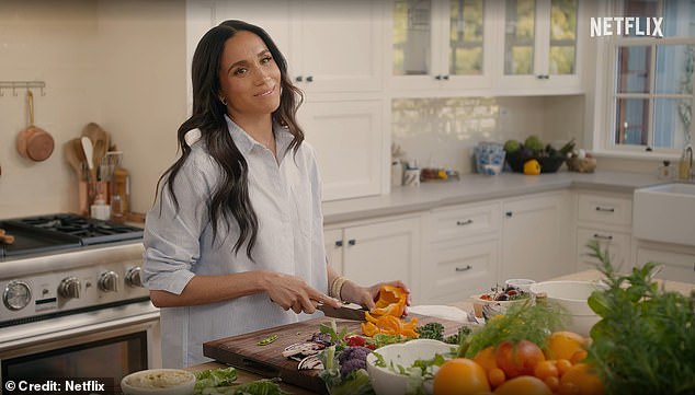 ‘Sure, of course. I’d go to the opening of an envelope. Why not cook with Meghan?’ she laughed after being asked if she would want to be a guest