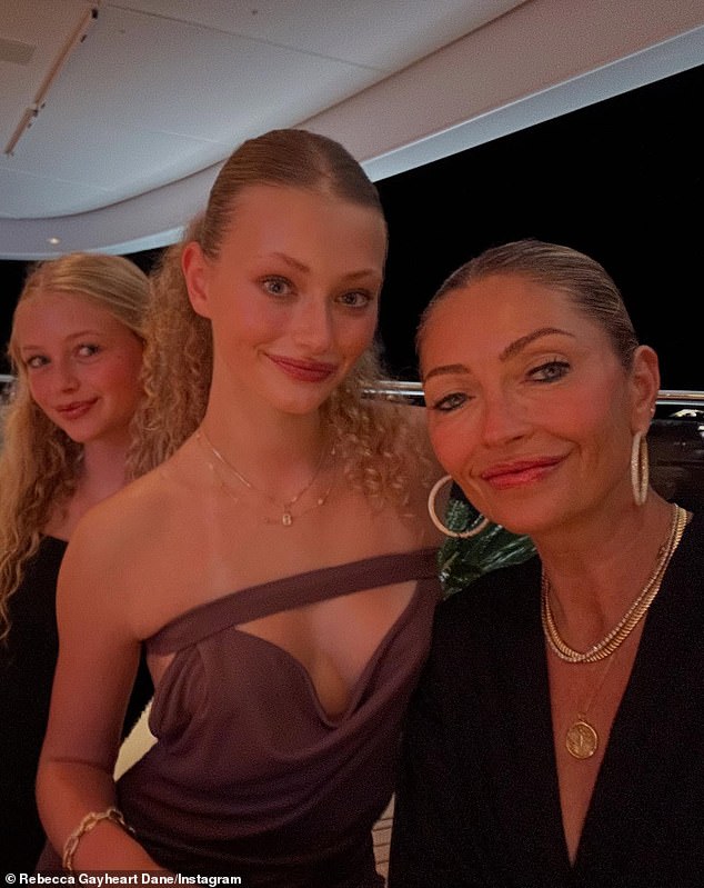 Eric has the love and support of his wife Rebecca (R), who dismissed her divorce petition in March following seven years of estrangement, as well as their 15-year-old daughter Billie (M) and 13-year-old daughter Georgia (L)