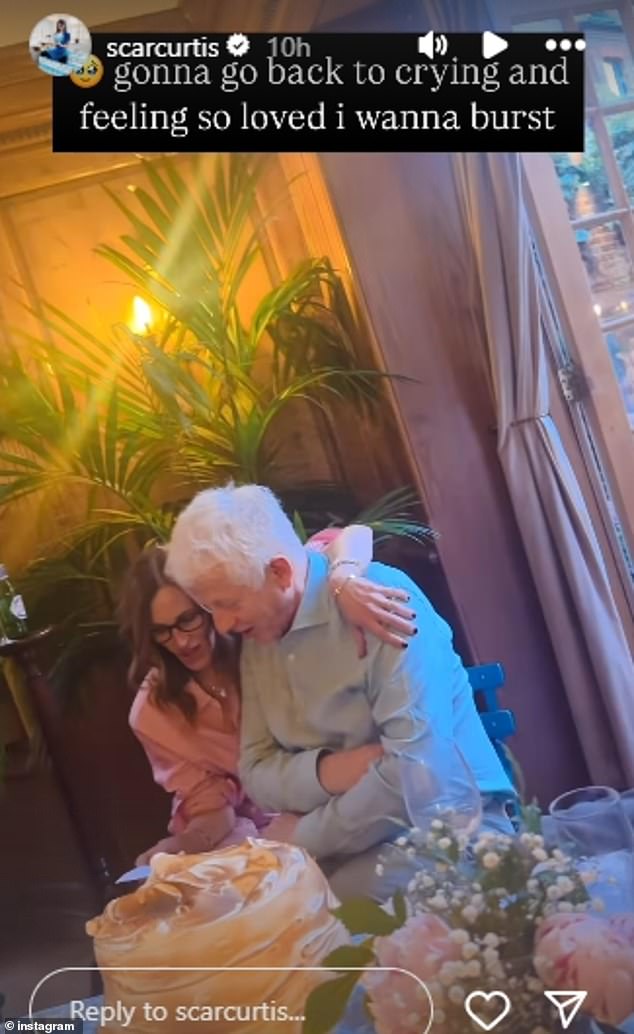 Scarlett took to her Instagram stories to upload a photo of Julia and Richard as they enjoyed a special reunion at the birthday gathering