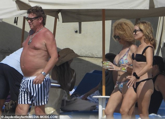 The Nine Network veteran looked relaxed and ready to party as he joined the festivities