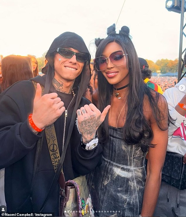 She also attended a festival and posed with rapper Central Cee for one snap