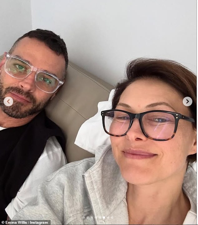 Luckily for Emma her husband Matt, 41, was by her side throughout the whole experience and she noted that the Busted star had 'coached her through breath work and wellness'
