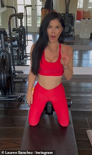 Lauren Sanchez works out ahead of her wedding