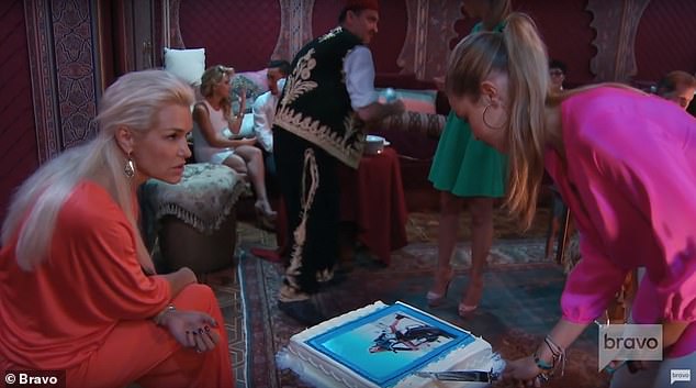 Fans might recall how much the Guest in Residence founder's mother Yolanda (L) pressured her to only eat a tiny bite of the large cake at her own graduation party during a 2014 episode of The Real Housewives of Beverly Hills