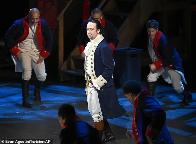 Lin-Manuel Miranda, who not only starred as Alexander Hamilton but also wrote the book, music and lyrics of the show, is pictured in character at the 2016 Tony Awards