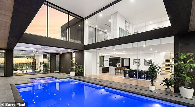 Other features include a home theatre with luxurious cinema seating, a gym and an indoor pool and spa