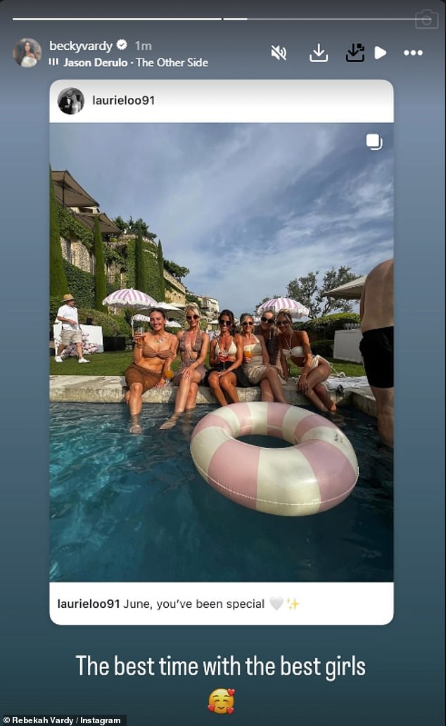 Meanwhile Rebekah has been enjoying a holiday of her own this week with some girlfriends