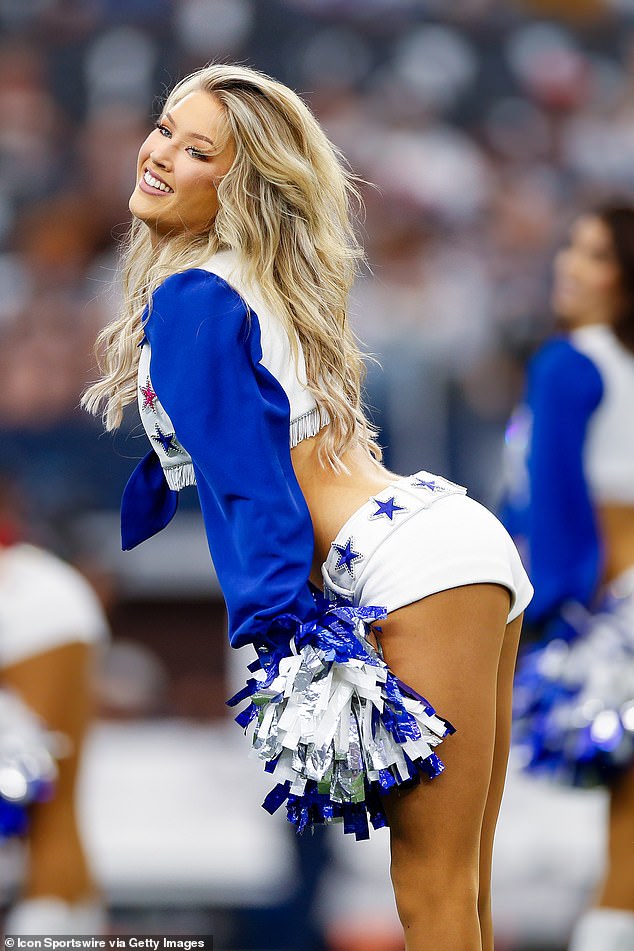 Season two also followed the cheerleaders as they attempted to get a pay rise after the success of the first series, with Megan McElaney (pictured) involved in leading the charge