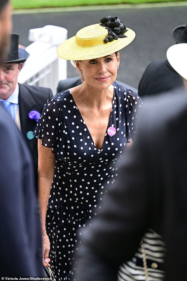 Minnie Driver wore a polka dot number