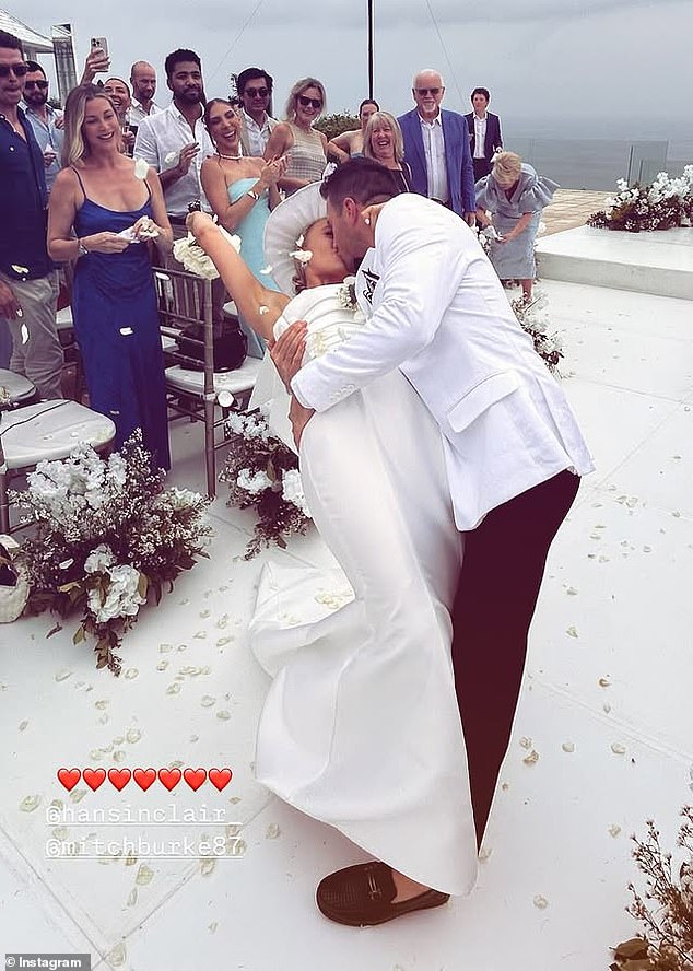 The happy couple said 'I do' in front of friends and family in a destination wedding at Villa Plenilunio in Bali, with videos and images shared to Instagram by guests