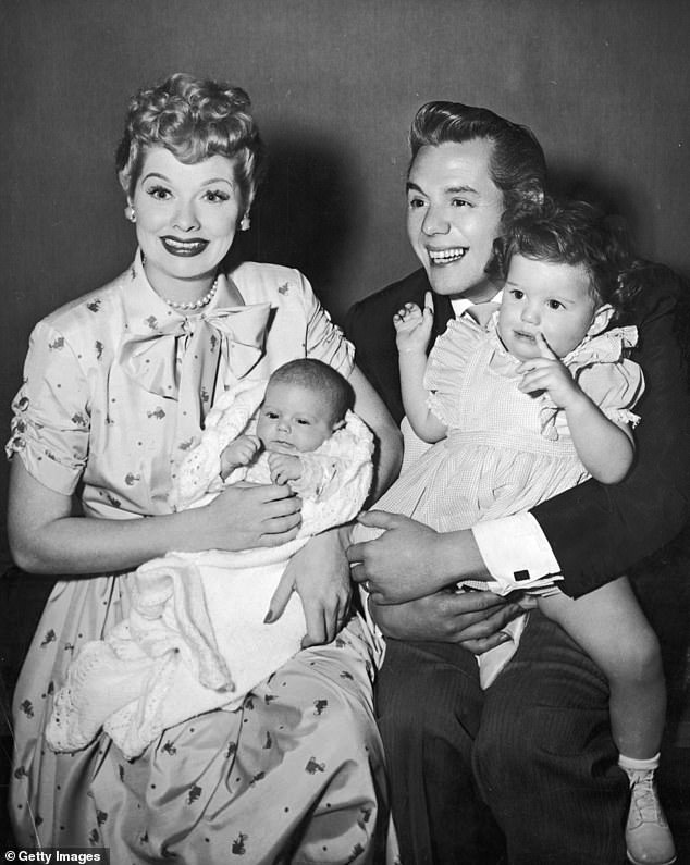 Following miscarriages, Lucille welcomed her first child Lucie in 1951, shortly before the first episode of the hit series aired. A couple years later, Desi Arnaz Jr. was born and his birth was also written into an episode of the show; seen in 1953