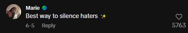 Social media users jumped to the comment section on the star's TikTok to offer their support to the couple
