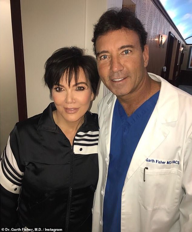 Kylie's plastic surgeon Dr. Garth Fisher is famed for being the man behind many of the Kardashian and Jenner family procedures, including Kris Jenner's facelift