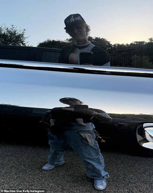MGK has since given other small glimpses of Saga on his Instagram page, such as a snap of him holding the little one which was taken through the reflection of a vehicle