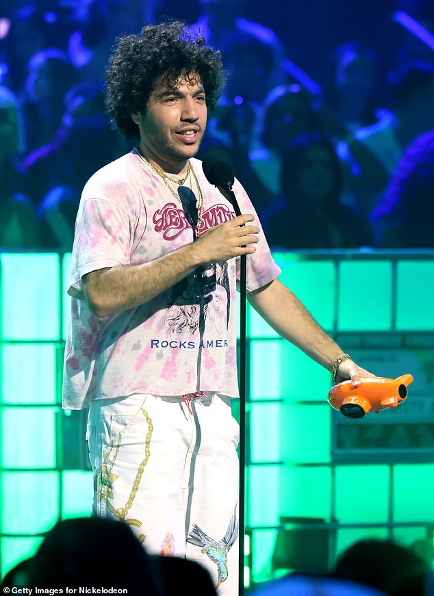 Jack Black was also in attendance and opted for a tie-dye outfit as he accepted the King Of Comedy honor