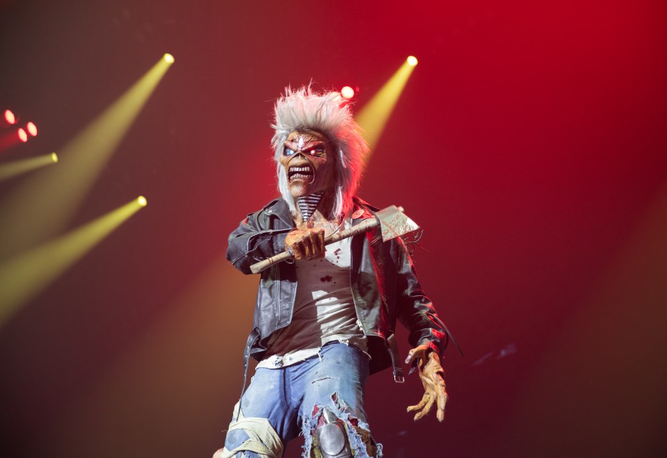 Iron Maiden's Eddie on stage during the "Run for Your Lives" tour.