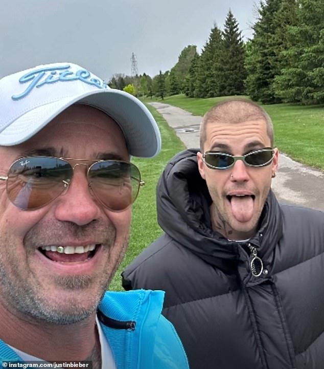 Pop superstar Justin Bieber, 31, got an early start on Father’s Day celebrations, as he was pictured in his native Canada golfing with his dad Jeremy, 49, last month