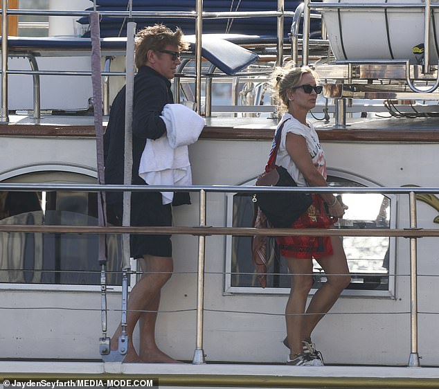 Among the guest list was Richard Wilkins, who looked cool and collected in a black button-up shirt and dark sunglasses. He was joined by partner Mia Hawkswell