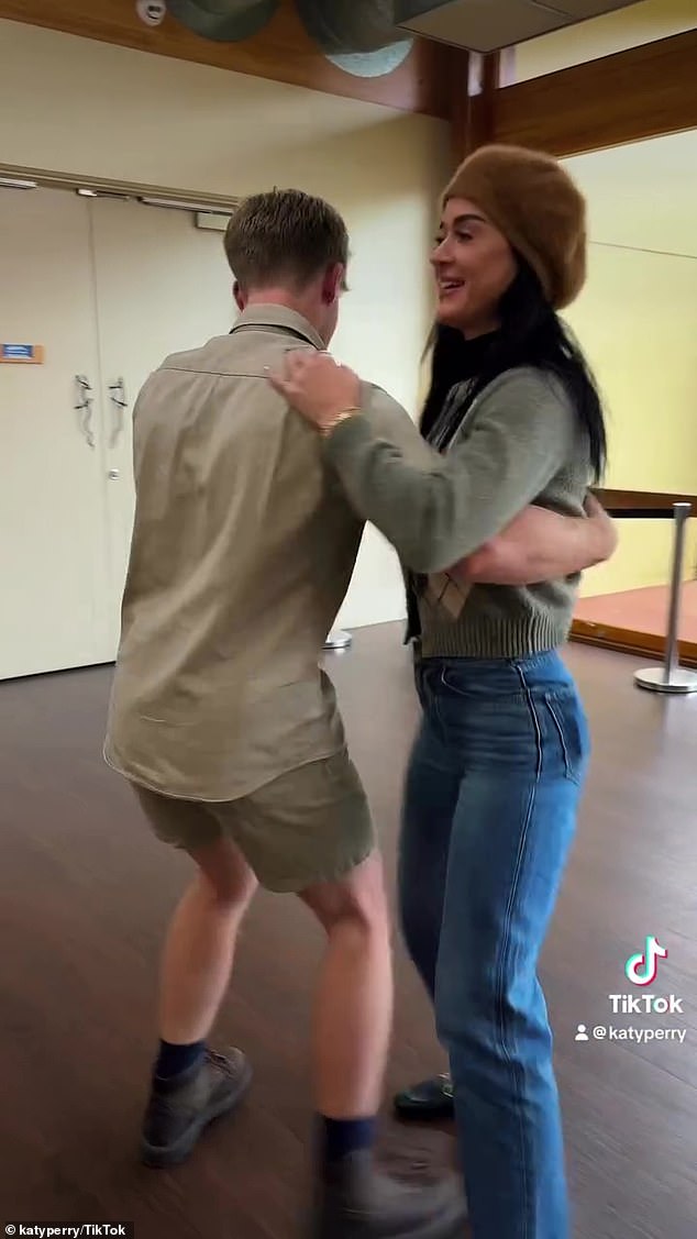 'I heard Robert Irwin was going to be on Dancing With The Stars so I thought maybe we should do a practise run here at the Australia Zoo' Katy said