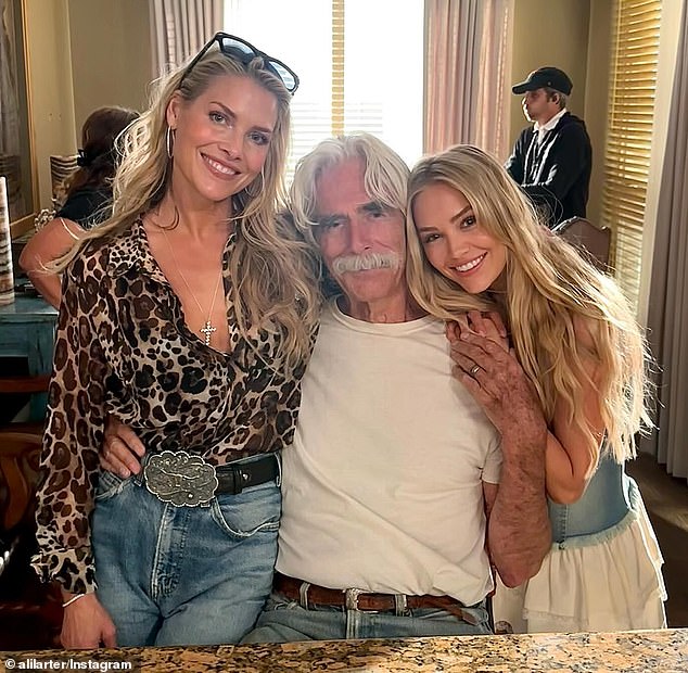 Larter recently shared an image with Landman co-stars  - acting legend Sam Elliott and Michelle Randolph
