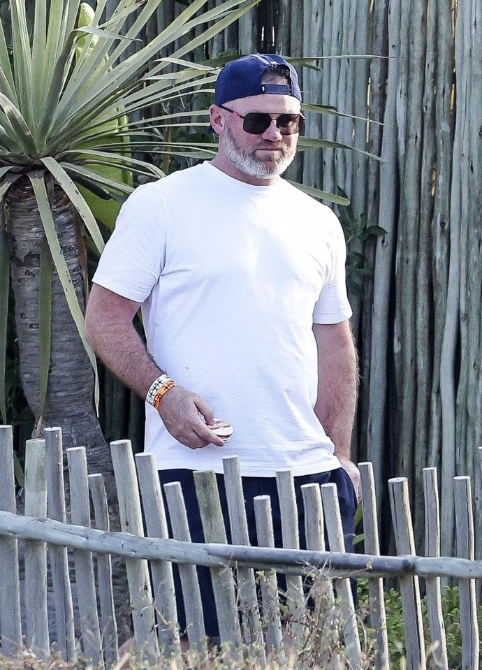 Wayne Rooney at Beachouse Ibiza.