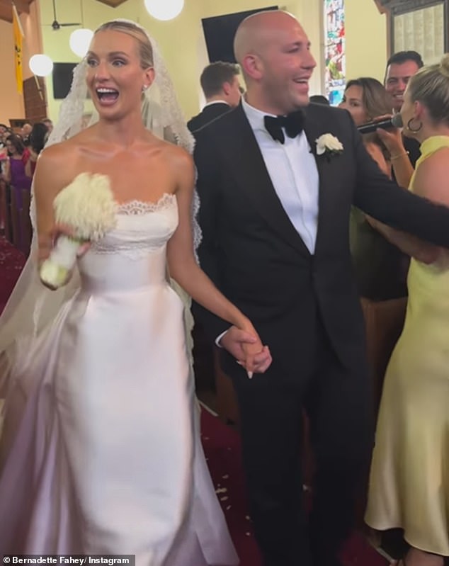 Bernadette is currently on vacation with her husband Jordan Sukkar on Queensland's Lizard Island. The couple tied the knot in November in a star-studded ceremony in Sydney