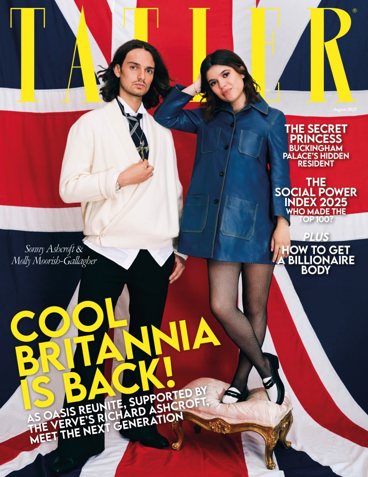 Tatler magazine cover featuring Sonny Ashcroft and Molly Moorish-Gallagher.