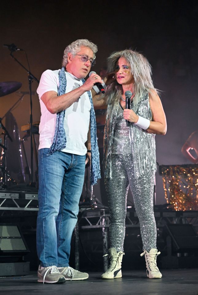 Roger Daltrey and KT Tunstall at a concert.