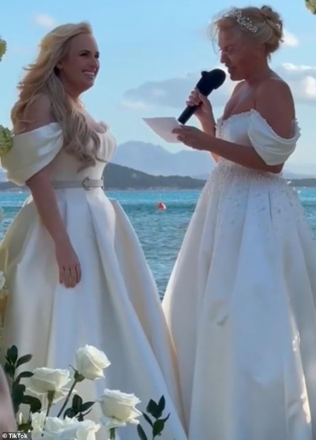 The couple wed last year in a ceremony in Sardinia