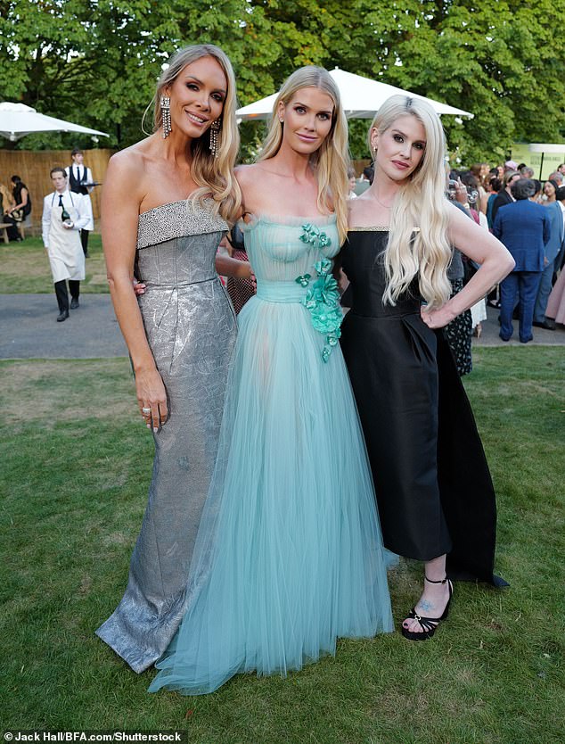 The star was seen posing for snaps with guests Rebecca Vallance and Lady Kitty Spencer