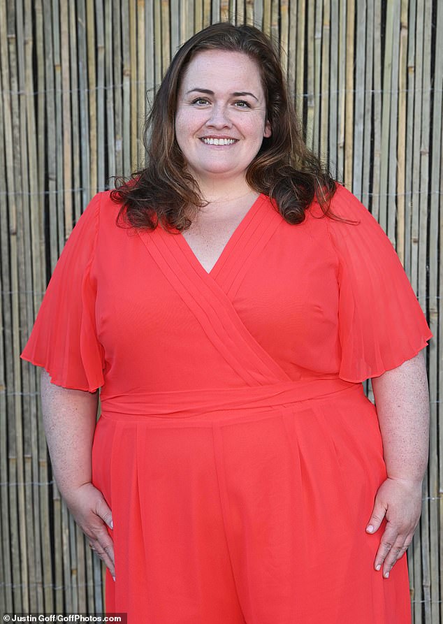 Baby Reindeer star Jessica Gunning kept it simple in a summer coral dress