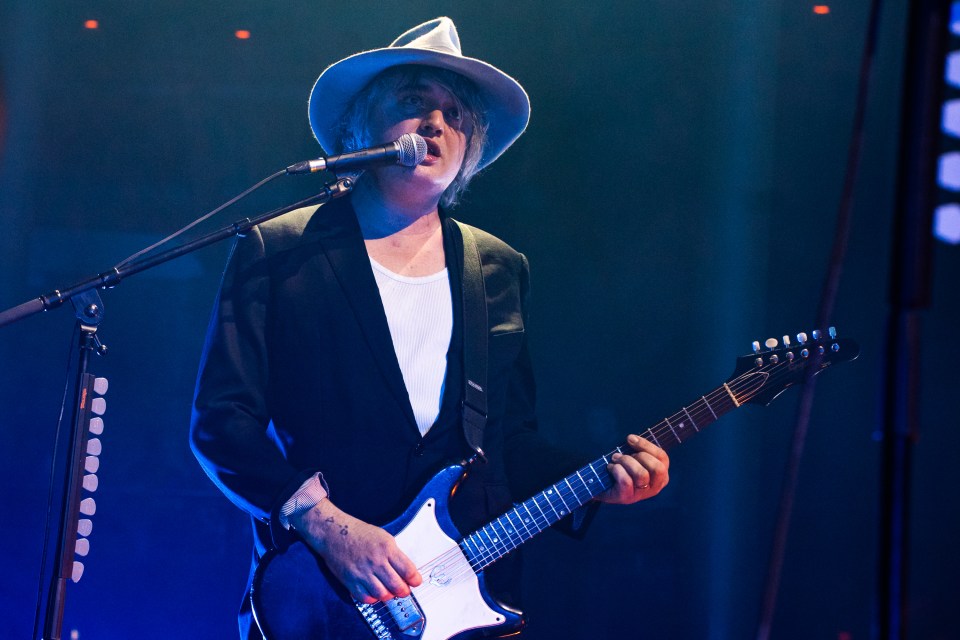Pete Doherty of The Libertines performing at The Roundhouse.
