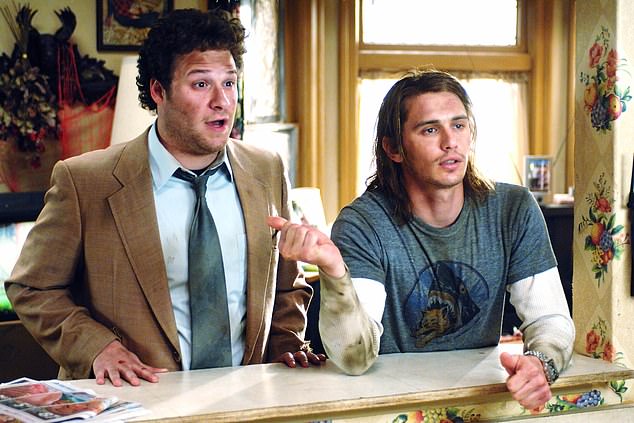 Seth has now responded, saying: 'Honestly, I absorb so little media that it really wasn¿t on my radar' (pictured together in Pineapple Express)