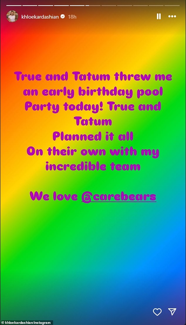 She claimed her young children, with the help of her 'incredible team', planned the bash 'all on their own'