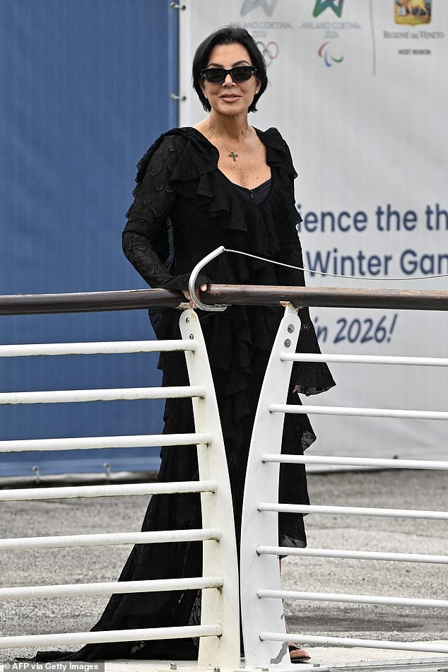Kim, was joined by her mother Kris Jenner on the outing, who was also dressed in black, showcasing her figure in a low-cut dress