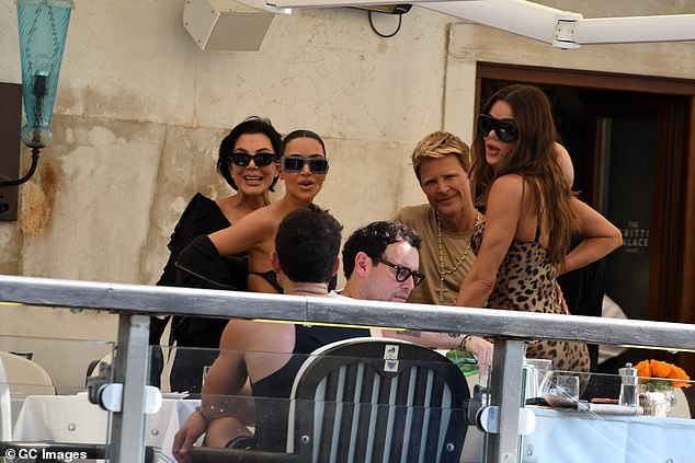 The group were in high spirits as they were seen laughing and joking with each other