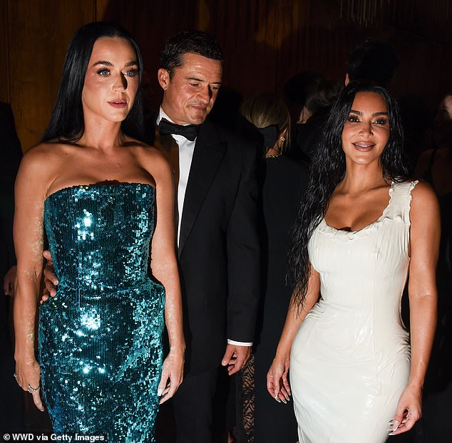 The pair have history - with Orlando famously being caught 'checking out' Kim's famous bottom while at an event with fiancée Katy Perry last year