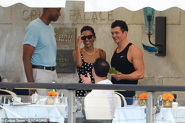 The pair seemed in good spirits as they chatted away
