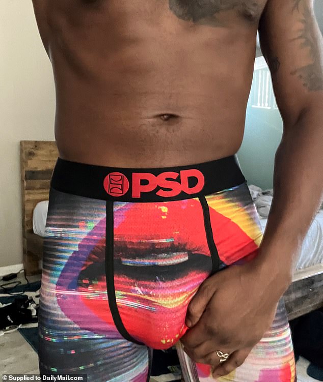 The adult entertainment star claims the couple required him to wear figure-hugging PSD boxers, a brand which are popular with hip-hop stars and professional athletes