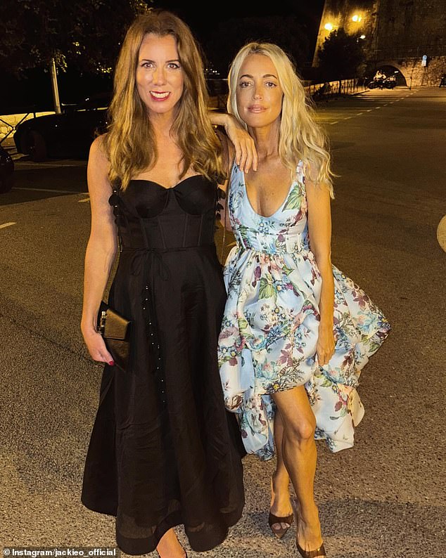 In a touching admission, Jackie said she wished she had ' made an effort to keep that intimacy going and make time for each other'. Pictured: Jackie and her friend Gemma O'Neill
