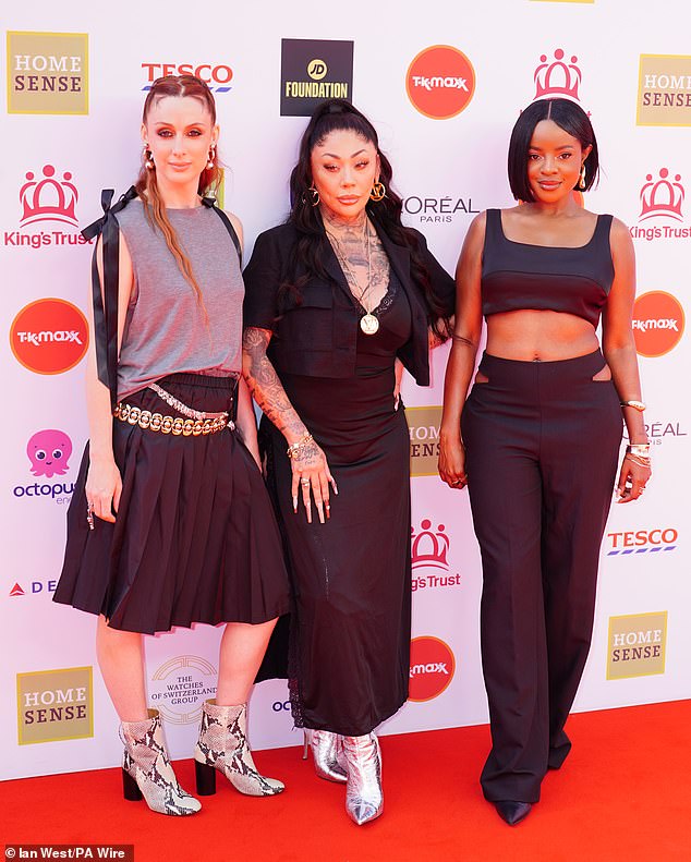 The Sugababes (left to right) Siobhan Donaghy, Mutya Buena and Keisha Buchanan attended