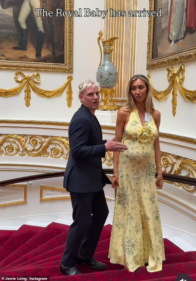 Revealing the stars were bending the rules was Made In Chelsea favourites Jamie and pregnant wife Sophie as they cheekily filmed inside the palace breaking the rules too
