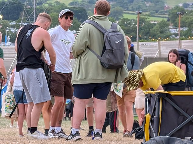 Once again Louis (c) appeared to go unrecognised by his fellow revellers