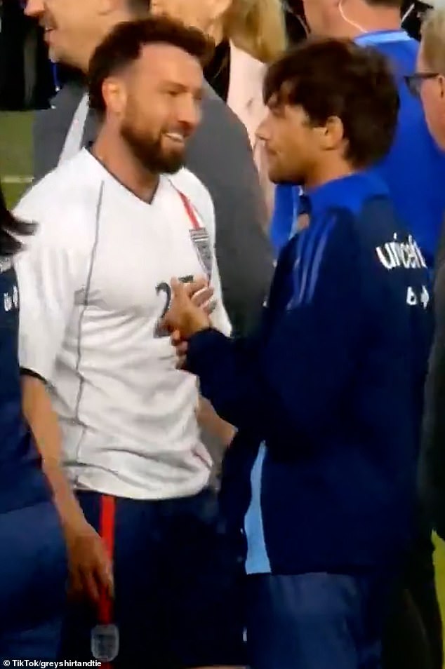 The singer is attending the festival following what appeared to be a frosty crossing of paths with girlfriend Zara's ex-boyfriend Sam Thompson at the annual Soccer Aid event on June 15