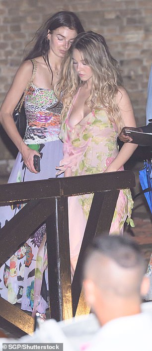 The Euphoria star was photographed getting into a boat following the festivities, which got off to an interesting start as they were hit by a freak thunderstorm