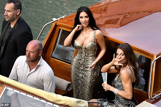 Kim and sister Khloe Kardashian were seen en-route to the wedding party