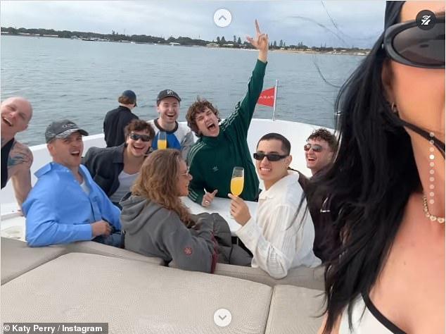 Everyone seemed in high spirits as they larked around on their boat ride